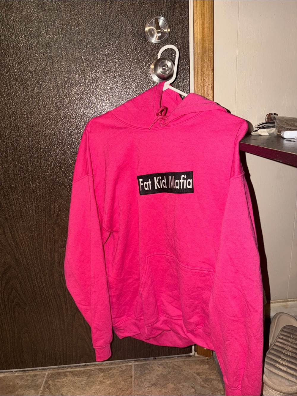 Men's Hot Pink Logo Hoodie